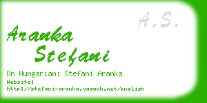 aranka stefani business card
